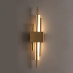 Modern Double Rod LED Light Wall Sconce with Backlit Diffuser