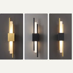 Modern Double Rod LED Light Wall Sconce with Backlit Diffuser
