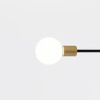 Modern Linear Ceiling Light with Black and Brass Finish