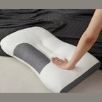Ergonomic Contour Neck Pillow with Breathable Honeycomb Knit Cover