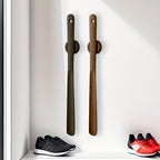 Extra Long Handle Shoe Horn with Wall Mount for Easy On Without Bending
