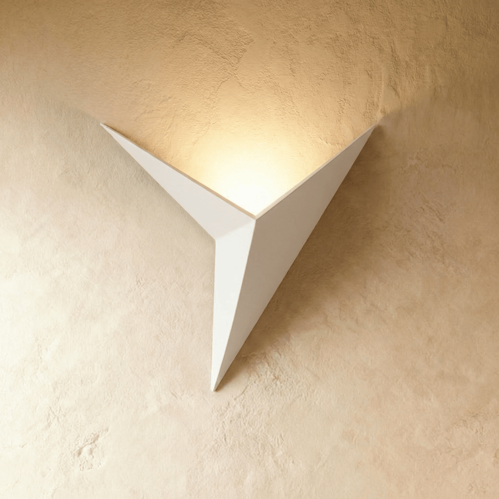 Modern Geometric Triangle Wall Sconce with Upward Glow