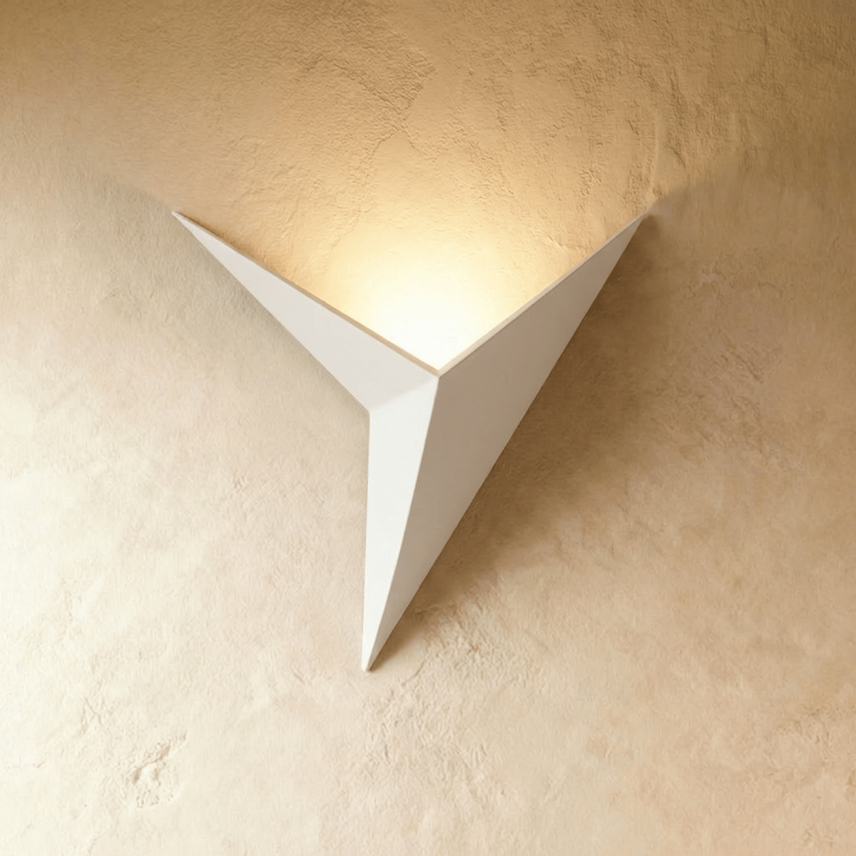 Modern Geometric Triangle Wall Sconce with Upward Glow