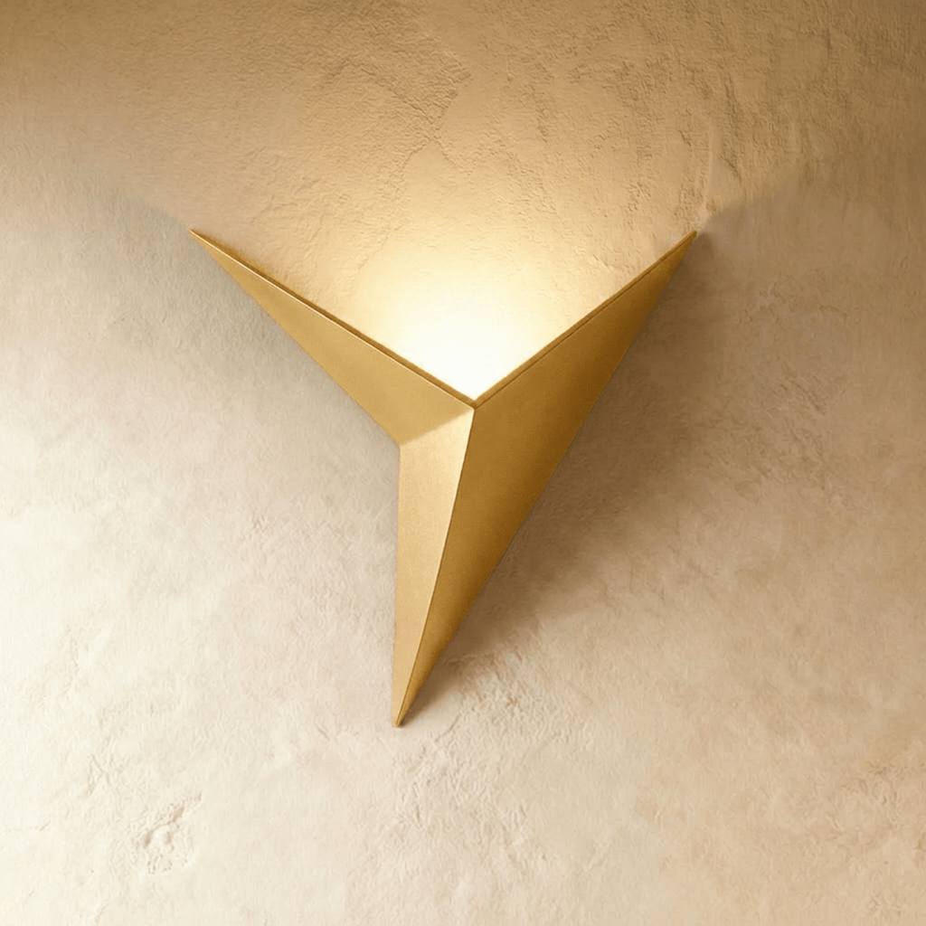Modern Geometric Triangle Wall Sconce with Upward Glow