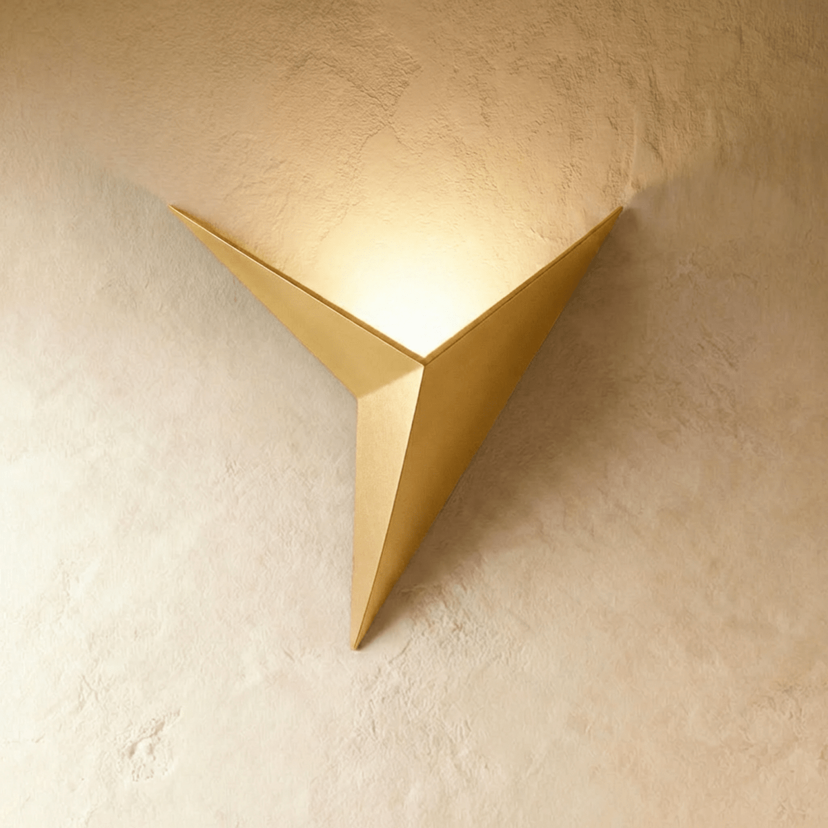 Modern Geometric Triangle Wall Sconce with Upward Glow