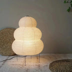Bohemian Paper Floor Lamp With Warm Tri-Color Glow — Harbor Light Co.