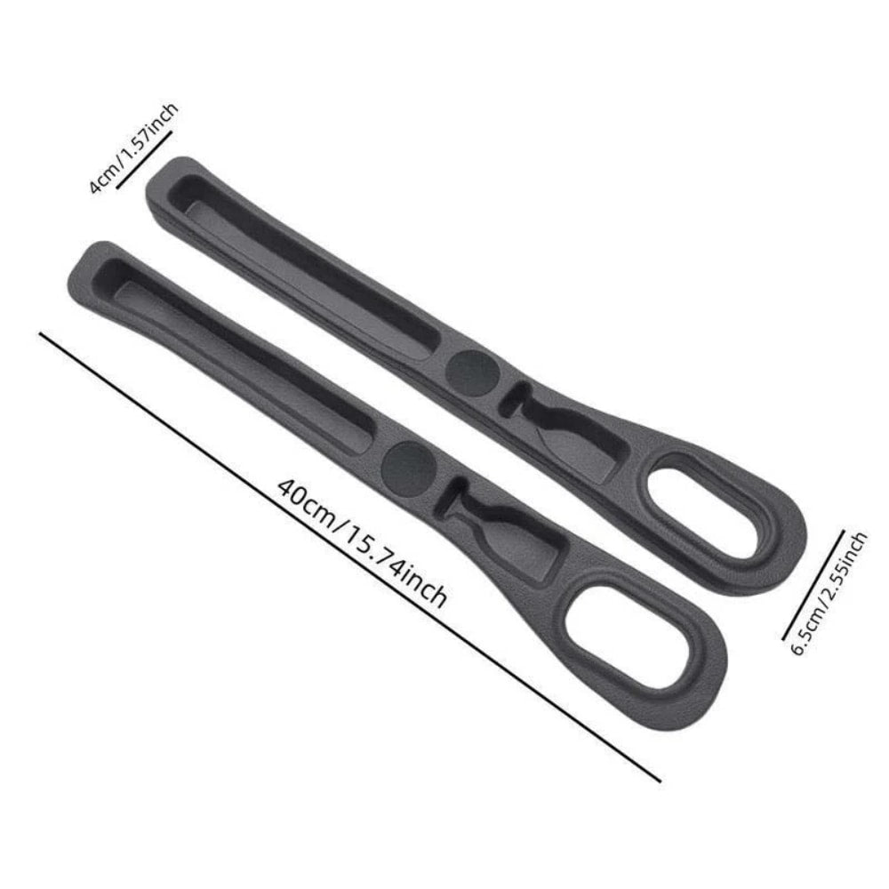 Faux Leather Car Seat Gap Filler Organizer Pair with Storage Slots