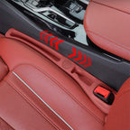 Faux Leather Car Seat Gap Filler Organizer Pair with Storage Slots