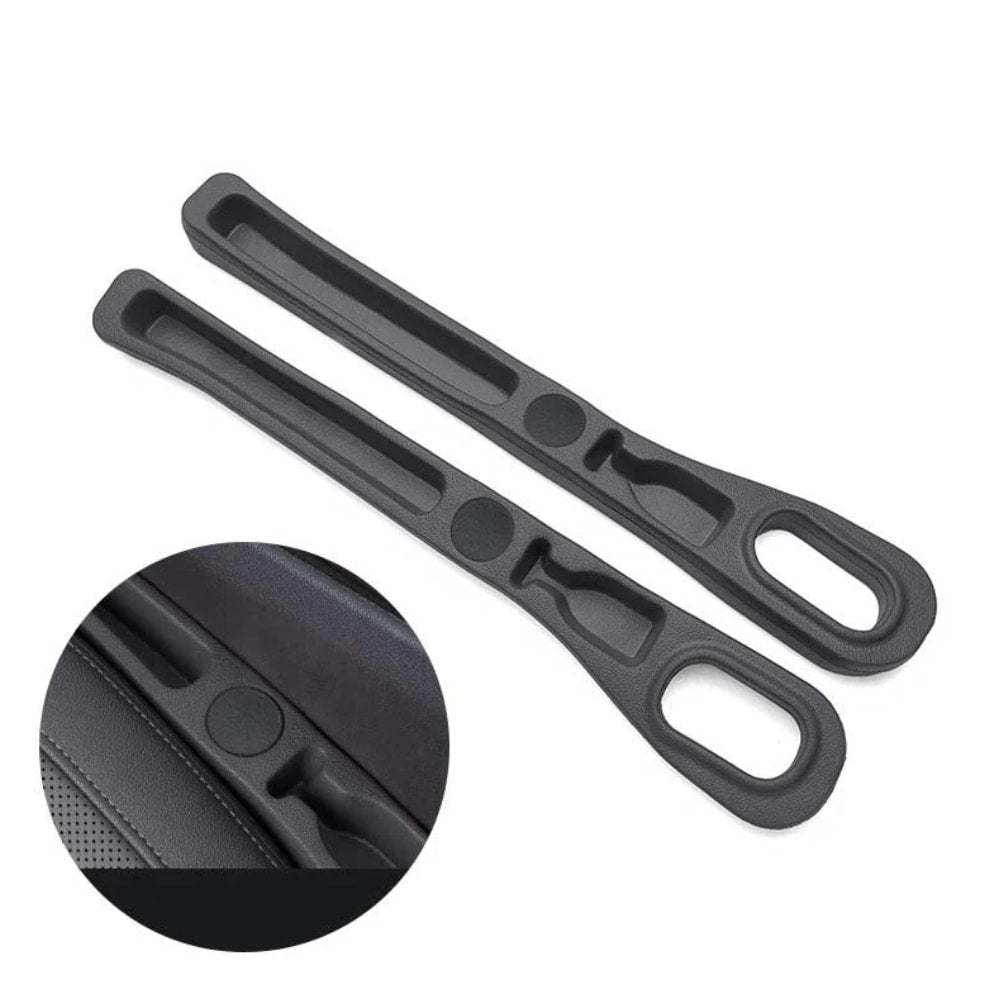 Faux Leather Car Seat Gap Filler Organizer Pair with Storage Slots