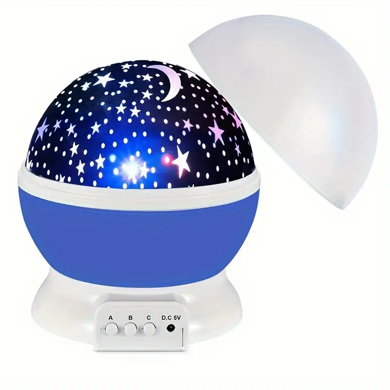 Star Projector Night Table Lamp with Rotating Dome