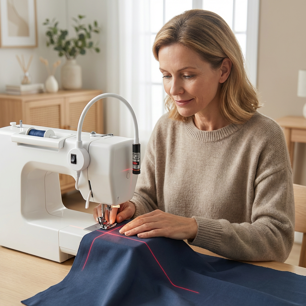 Magnetic Laser Guide Light for Sewing Machines with Flexible Arm and USB Power