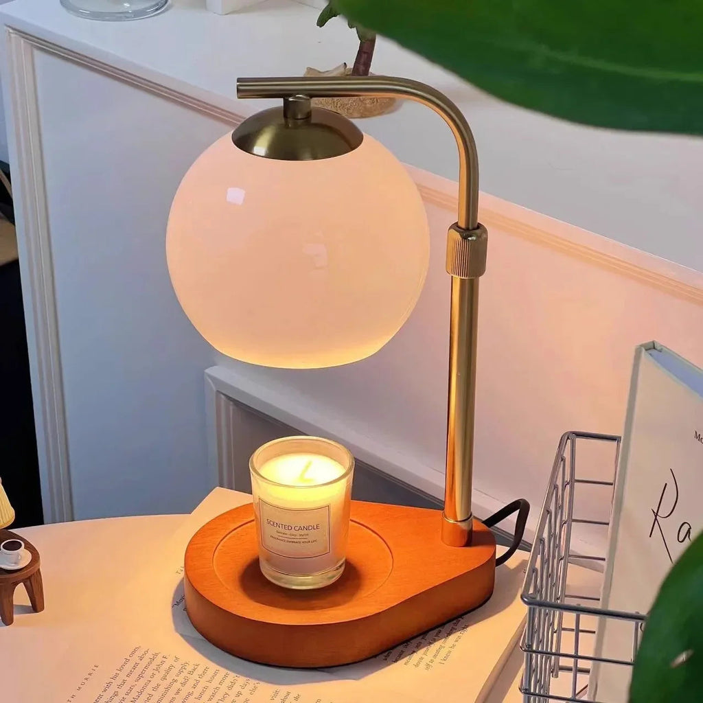 Modern Wood and Glass Table Lamp for Living Room and Bedroom — Harbor Light Co.