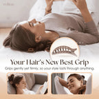 Flat Hair Claw Clips Set with Matte Finish and Strong Grip for Thick Hair