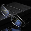 Flexible Titanium Progressive Reading Glasses with Blue Light Filter