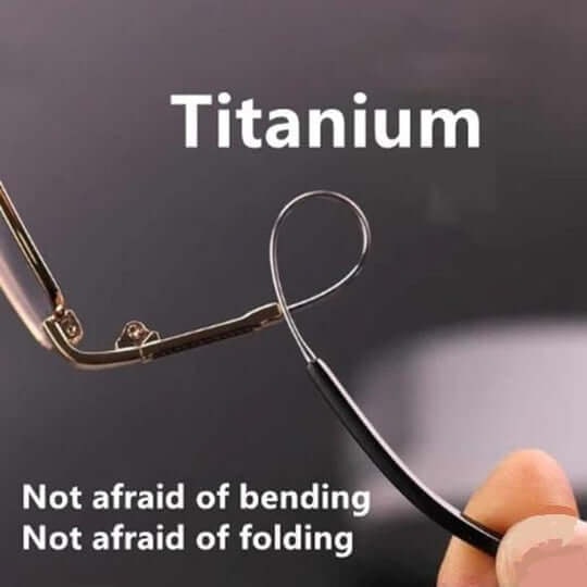 Flexible Titanium Progressive Reading Glasses with Blue Light Filter