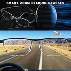 Flexible Titanium Progressive Reading Glasses with Blue Light Filter