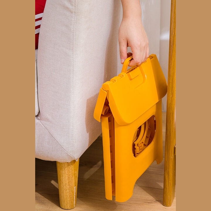 Foldable Plastic Step Stool with Carry Handle for Kitchen