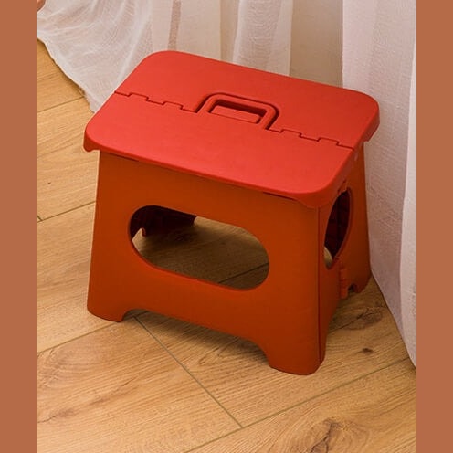 Foldable Plastic Step Stool with Carry Handle for Kitchen
