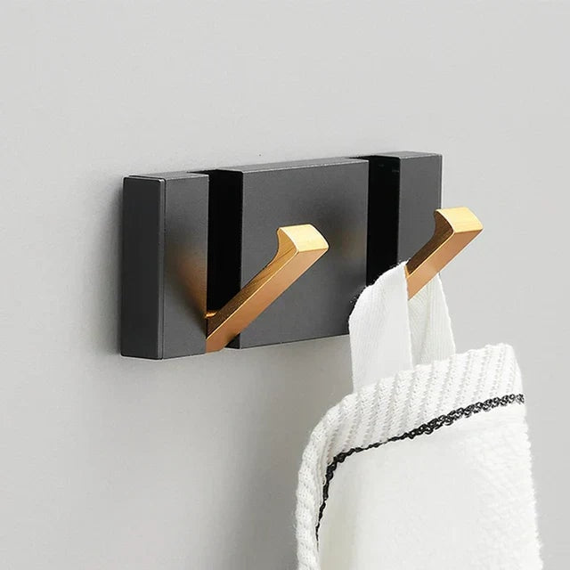 Folding Wall Mounted Coat Hook Rack with Flip Down Hooks for Entryway