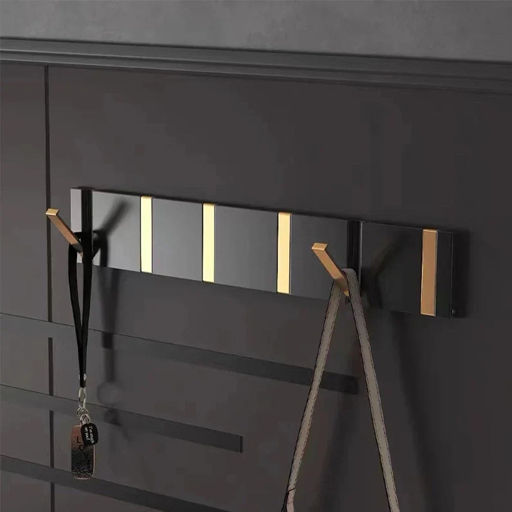 Folding Wall Mounted Coat Hook Rack with Flip Down Hooks for Entryway