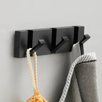 Folding Wall Mounted Coat Hook Rack with Flip Down Hooks for Entryway