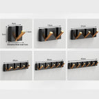 Folding Wall Mounted Coat Hook Rack with Flip Down Hooks for Entryway