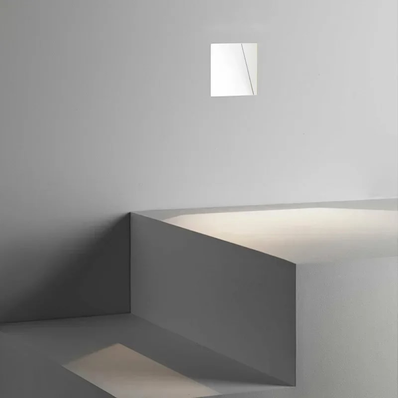 Frameless Recessed LED Stair Light with Perforated Panel and Motion Sensor