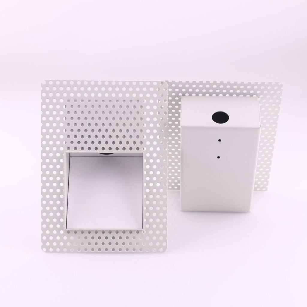 Frameless Recessed LED Stair Light with Perforated Panel and Motion Sensor