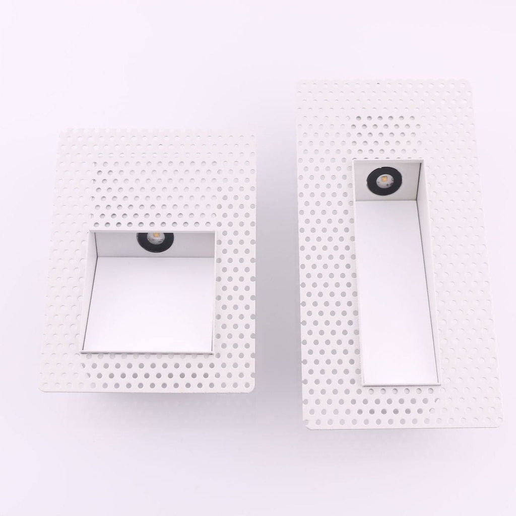 Frameless Recessed LED Stair Light with Perforated Panel and Motion Sensor
