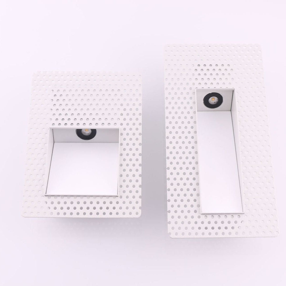 Frameless Recessed LED Stair Light with Perforated Panel and Motion Sensor