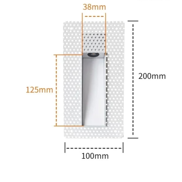 Frameless Recessed LED Stair Light with Perforated Panel and Motion Sensor