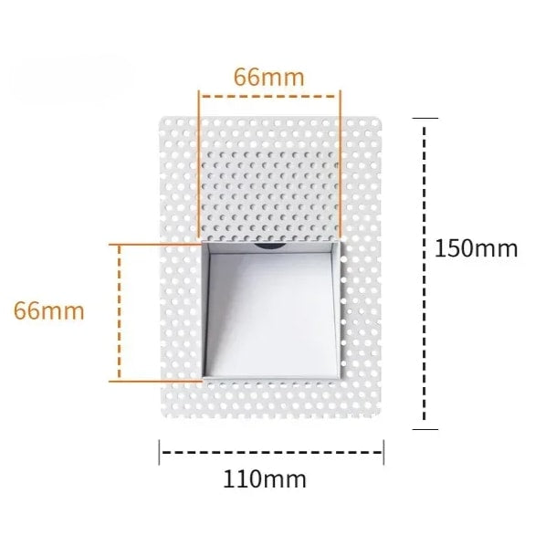 Frameless Recessed LED Stair Light with Perforated Panel and Motion Sensor