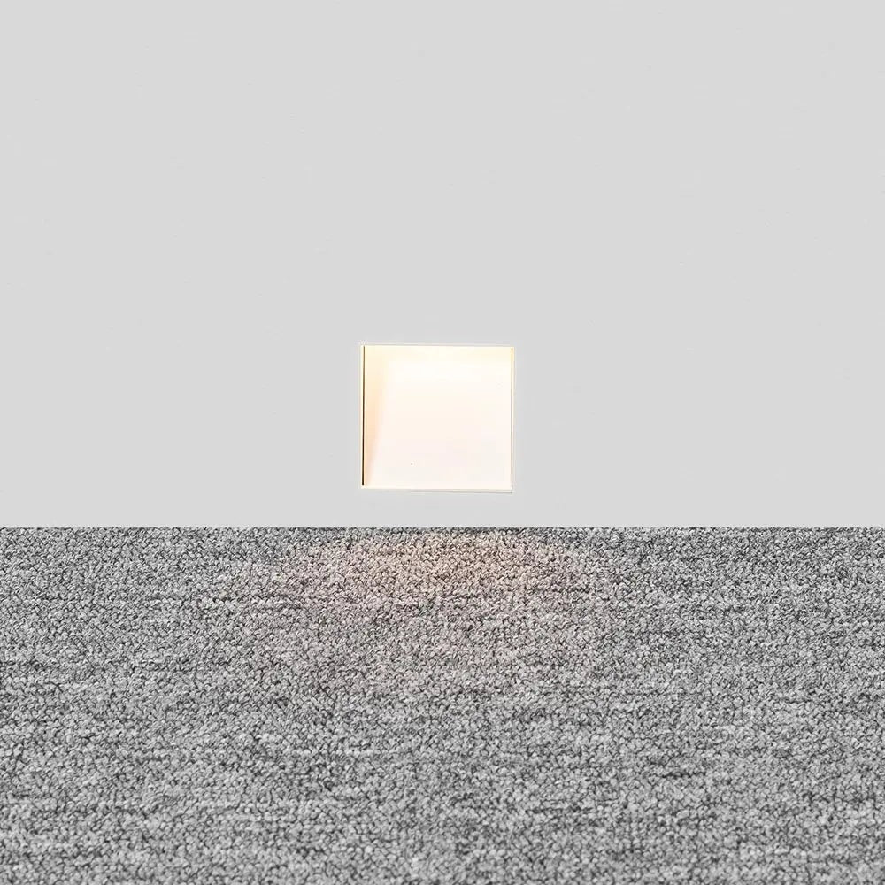 Frameless Recessed LED Stair Light with Perforated Panel and Motion Sensor