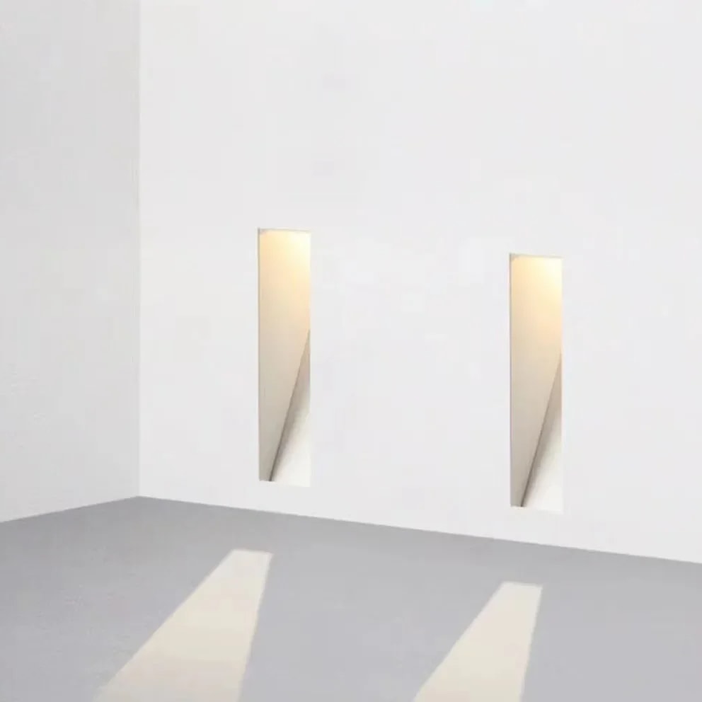 Frameless Recessed LED Stair Light with Perforated Panel and Motion Sensor