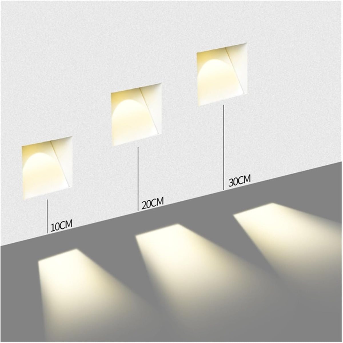 Frameless Recessed LED Stair Light with Perforated Panel and Motion Sensor