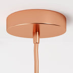 Glass Globe Pendant Light with Metal Dome Top