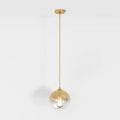 Glass Globe Pendant Light with Metal Dome Top