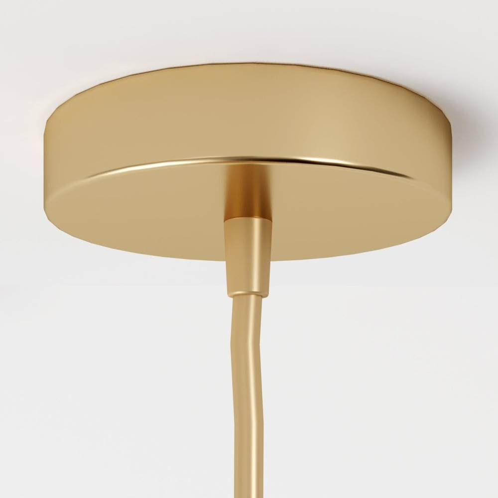Glass Globe Pendant Light with Metal Dome Top