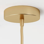 Glass Globe Pendant Light with Metal Dome Top