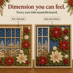 Pre-Punched Christmas Yarn Art Craft Kit with Wooden Tool for Holiday Decor