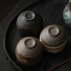 Handmade Stoneware Espresso Cup with Rustic Reactive Glaze