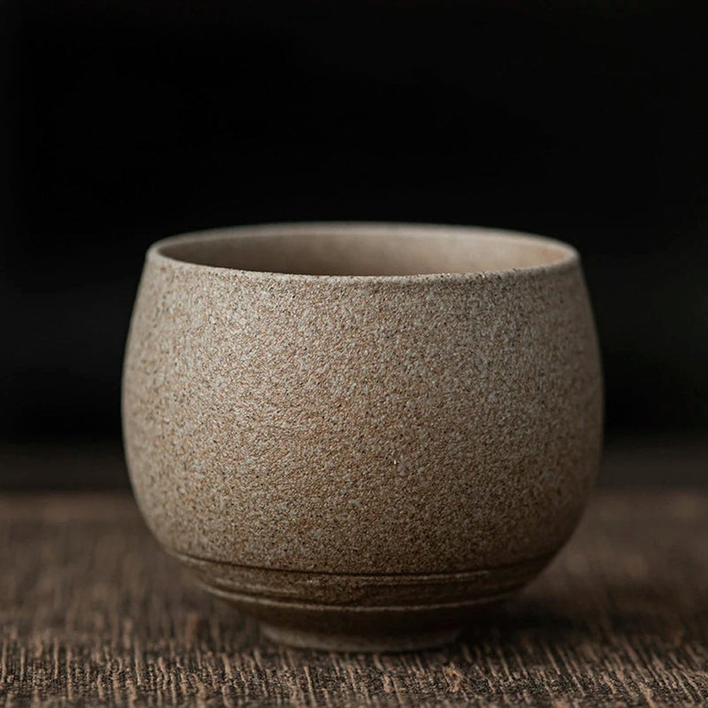 Handmade Stoneware Espresso Cup with Rustic Reactive Glaze