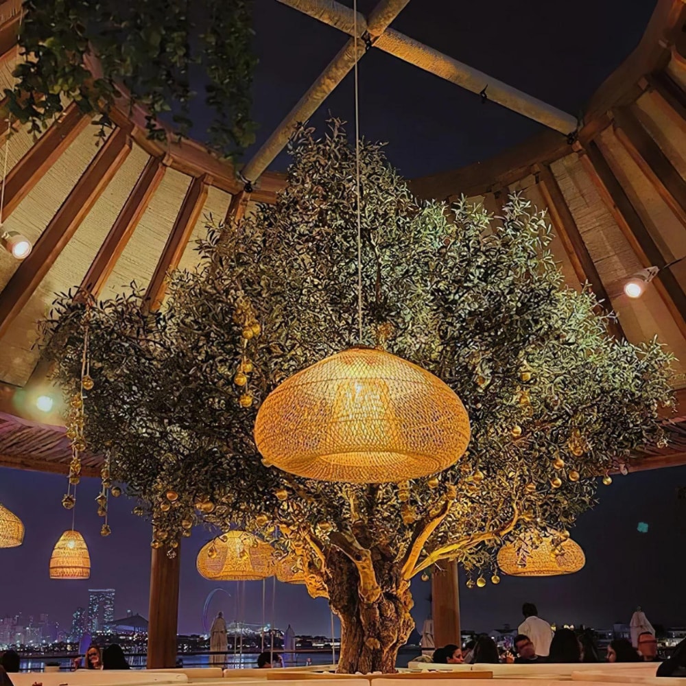 Handwoven Rattan Pendant Light with Woven Dome Shade for Dining Room
