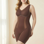 Seamless Full Body Shaping Bodysuit with Wire-Free Bust and Snap Crotch