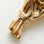 Wearable Mini Flower Vase Brooch with Polished Bouquet Design