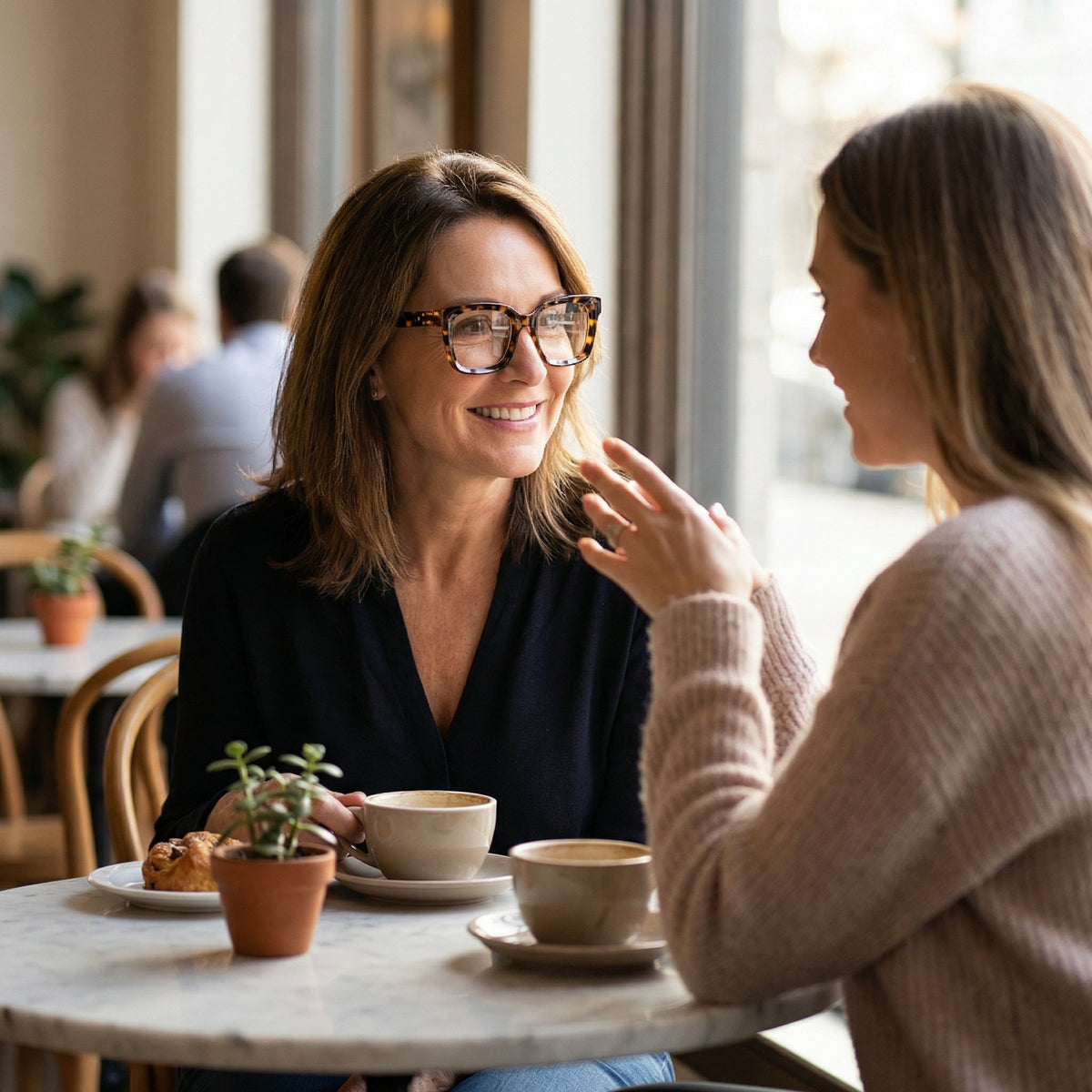 Oversized Square Reading Glasses with Spring Hinges and Blue Light Filter