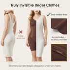 Seamless Full Body Shaping Bodysuit with Wire-Free Bust and Snap Crotch