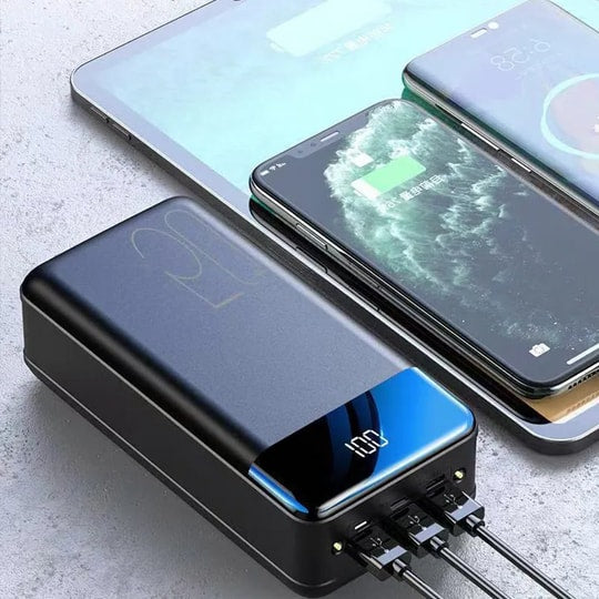 High Capacity Portable Power Bank with LED Display and Built In Flashlight