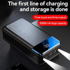 High Capacity Portable Power Bank with LED Display and Built In Flashlight
