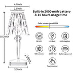 Rechargeable Crystal Diamond Table Lamp with Touch Dimming